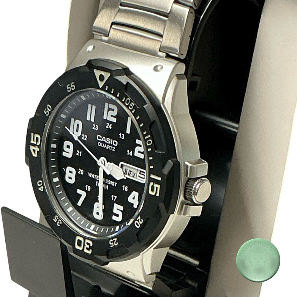 Casio Watch Men Black 5125 MRW-200H Day
Date Analog Dive-Style Watch 100M WR